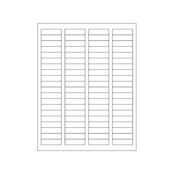 Bsc Preferred 1 3/4 x-1/2'' White Rectangle Laser Labels - Master Case, 8000PK BUY00015940 - main